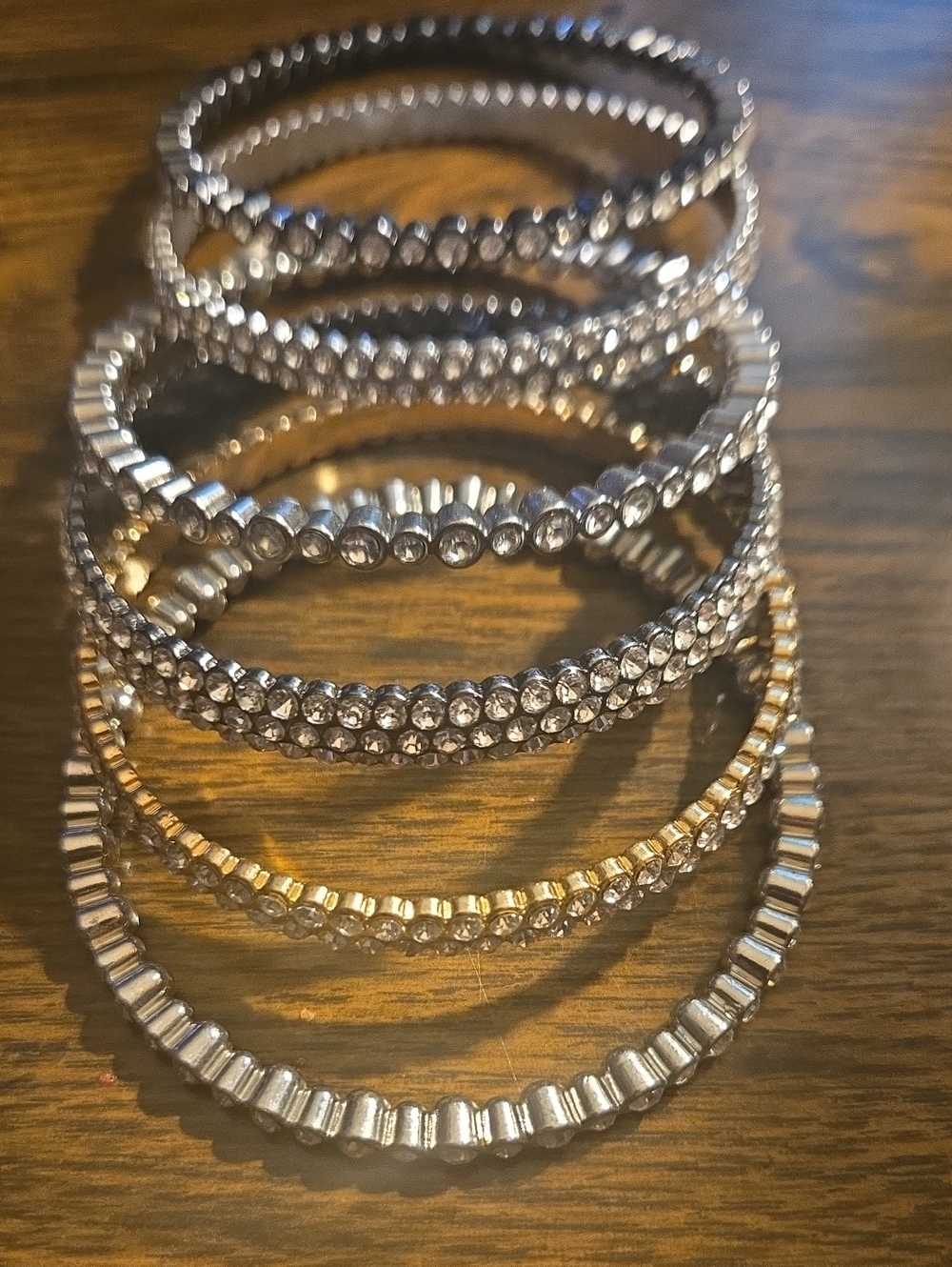 paparazzi Gold and Silver Crystal Stackable Bangle Set